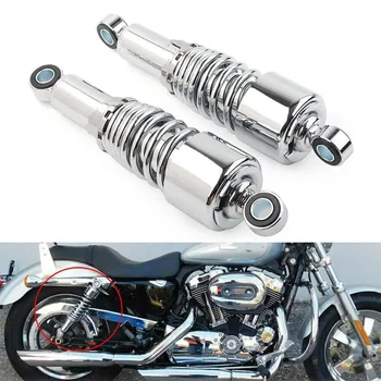 1 пара 267 мм Хромированных Задних Амортизаторов Мотоцикла Подвеска Для Harley Touring Road King Аксессуары Оборудование Модифицированные Детали