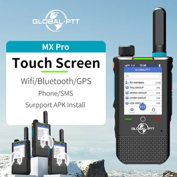 Global-Портативная рация PTT MXpro POC Wifi GPS с сенсорным экраном Android-смартфон Мобильная ячейка Zello Портативная радиостанция дальнего действия