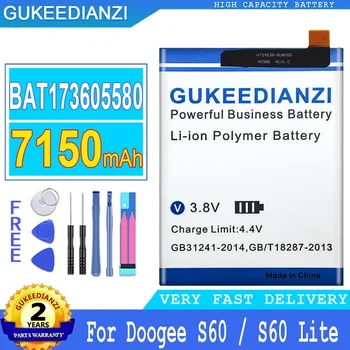 Аккумулятор GUKEEDIANZI для Doogee S60 /S60 Lite, Аккумулятор большой мощности, 7150 мАч, BAT17M15580, S60Lite