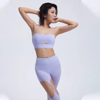 Внешняя торговля, трансграничная спортивная одежда для фитнеса, женская высокоэластичная повязка на груди, протекающие штаны для бега в голом виде, йога