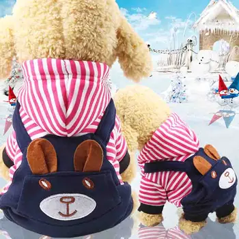 Новый свитер для домашних животных, прекрасная толстовка с капюшоном для теплой плотной одежды, используемая для зимней одежды для мопсов, кошек и собак универсального йоркширского терьера