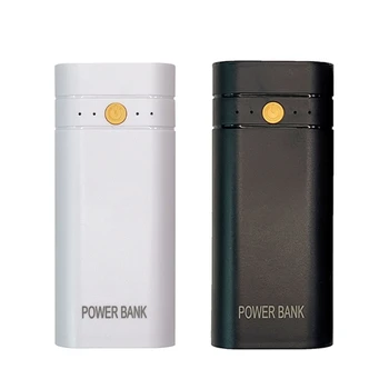 Портативный комплект Power Bank DIY 2x18650 Быстрая зарядка своими руками-Power Bank Shell Case Box 10x4x2 см/4x1.6x1-дюймовый Компактный 2.1A5V-