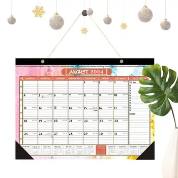 Ежемесячный настенный календарь, простой настенный календарь на январь декабрь, красочный настенный календарь для заметок, планирование Планирования, календарь на 12 месяцев Для До