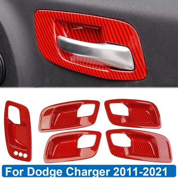 Для Dodge Charger 2011-2021 Chrysler 300 2015-2021 Внутренняя Дверная Ручка Автомобиля Отделка Крышки Чаши Наклейка Аксессуары Для Украшения