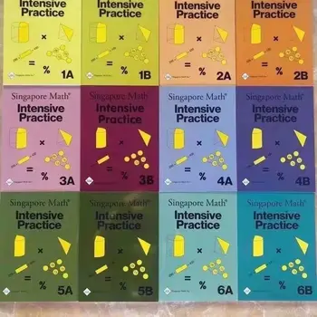 4 книги/набор для интенсивной практики по математике в Сингапуре, начальная школа