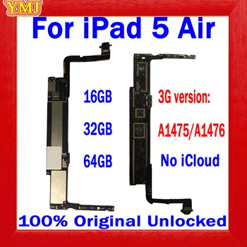 Бесплатная Заводская Разблокировка iCloud Mainboad для iPad 5 Материнская плата Air 100% Оригинальная Материнская плата A1474 Wifi и A1475/A1476 3G версии