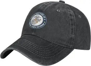 Ветеран морской пехоты США Proud Brother Trucker Hat-бейсболка из выстиранного хлопка, папины шляпы, военно-морские кепки