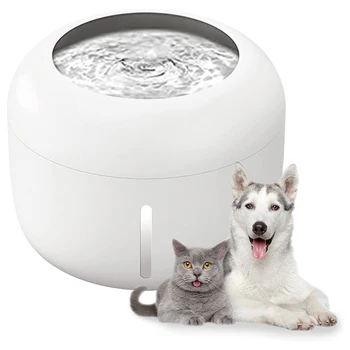 2,5-литровый фонтан для кошек, Автоматическая поилка с отключением звука, Миска для воды, электрический USB-диспенсер для кошек и собак с 1 фильтровальной коробкой