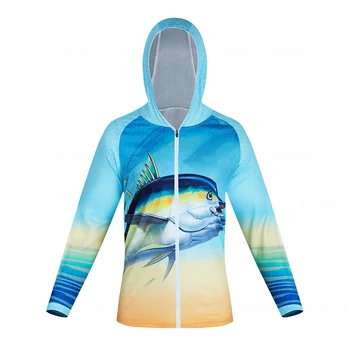 2023 Мужская одежда для рыбалки с длинным рукавом, уличные дышащие рубашки для рыбалки, велоспорта, кемпинга с капюшоном, одежда для спортивной рыбалки с защитой от ультрафиолета