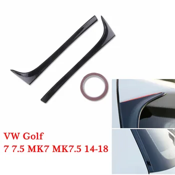 Глянцевый Черный Карбоновый Стиль 2x Спойлер Заднего Стекла, Накладка На Боковое Крыло Для VW Golf 7 7.5 MK7 MK7.5 14-18