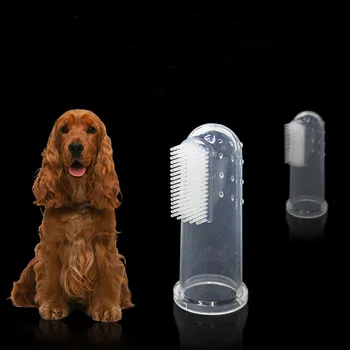 Зубная щетка с силиконовым язычком для домашних животных