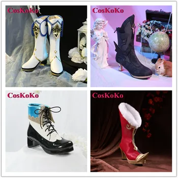 Обувь CosKoKo Sucrose /Fischl /Barbara / Yanfei Для Косплея, Аниме-Игры, Genshin Impact, Универсальные Высокие Сапоги, Аксессуары Для Ролевых Игр