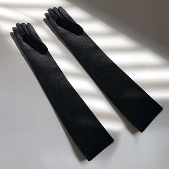 Модные перчатки Женские простые Элегантные черные перчатки для этикета, длинные перчатки T8NB