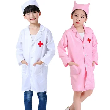 Детская одежда для косплея, униформа доктора и медсестры для мальчиков и девочек, нарядные рождественские костюмы для ролевых игр для малышей, одежда для вечеринок, халат доктора