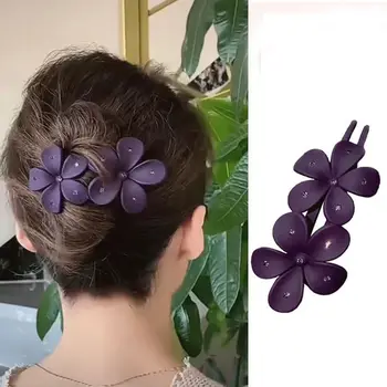 Модная женская весенне-летняя заколка с цветочным узором, универсальные аксессуары для волос на затылке, большие аксессуары для волос для женщин