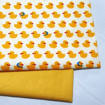 Детская хлопчатобумажная ткань с принтом желтой серии по метрам для самостоятельного пошива простыни, платья из хлопчатобумажной ткани