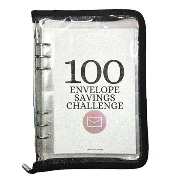 Блокнот для экономии денег Challenge Book 100 Cash Savings Challenge Binder Бюджетный Блокнот В Переплете С Денежным Конвертом Легко сэкономьте 5 050