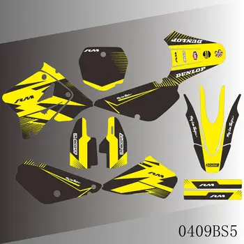 Полноразмерные графические наклейки на фоне мотоцикла Пользовательское название номера для SUZUKI RM85 RM 85 2002-2020