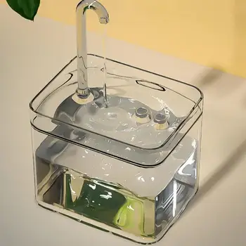 1.5Л Автоматический Фильтр Для Фонтана Воды Cat Water Fountain USB Electric Mute Pet Drink Bowl Диспенсер Для Питья Домашних Животных Поилка Для Кошек Фильтр Для Воды