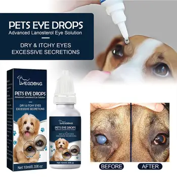 Глазные капли для домашних животных, Кошек, собак, Уход за глазами, Удаление пятен от слез, Средства для чистки глаз, Средства для снятия зуда с домашних животных V4X6
