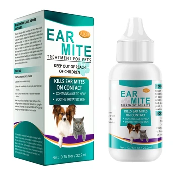 Средство для мытья ушей домашних животных, ушные рукавицы для собак и кошек, средства для чистки ушных каналов домашних животных, масло EarMite для собак и кошек EarMite