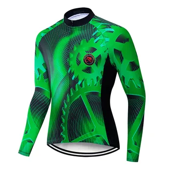 2020 велоспорт джерси с длинным рукавом Мужчины Горный Велосипед Джерси осень MTB Велосипедная Рубашка Шоссейные гонки блузка Топ весенняя одежда зеленый красный