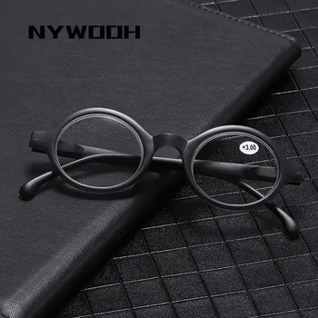 NYWOOH Винтажные Сверхлегкие Очки Для Чтения Женщины Мужчины Ретро Круглые Очки Для Дальнозоркости По Рецепту Дальнозоркость Диоптрий + 1,0 + 4,0
