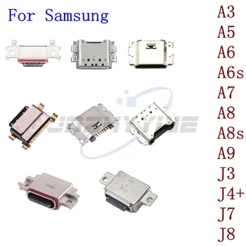 10 шт. Разъем USB для Зарядки Док-станции, разъем для Samsung A3 A5 A6 A6s A7 A8 A8s A9 J3 J4 J6 J8 2017 2018 Разъем Micro Type-C