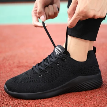 Летние мужские модные повседневные сетчатые кроссовки, Трендовая Легкая спортивная обувь для бега, Удобные кроссовки для ходьбы