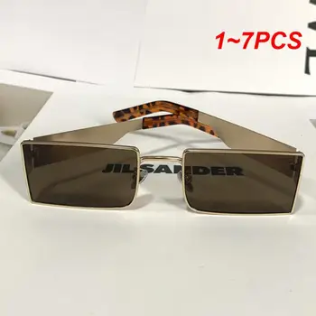 1 ~ 7ШТ Ins Стиль Стильные модные защитные солнцезащитные очки уникального дизайна из квадратной стали для защиты от ультрафиолета Стильные очки