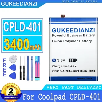 Аккумулятор GUKEEDIANZI для Coolpad, CPLD 401, CPLD401, Аккумулятор большой мощности, 3400 мАч