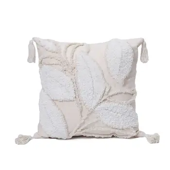 Подушка в стиле ретро с листьями, подушка для дивана-кровати в гостиной, Плюшевая наволочка, Съемное и моющееся украшение для дома