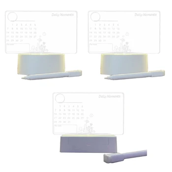 Прозрачный Акриловый Календарь-Планировщик, Стираемая Акриловая доска с подставкой для Офиса D5QC