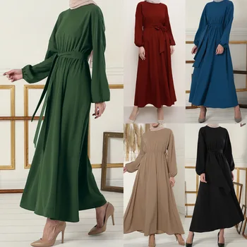 2023 Новое Мусульманское Платье Abaya Dubai, Ближневосточная Мода, Женское платье С рукавом 