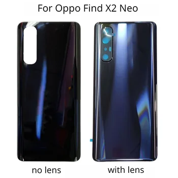 Заднее стекло для Oppo Find X2 Neo CPH2009, задняя панель батареи, корпус задней двери, чехол с логотипом