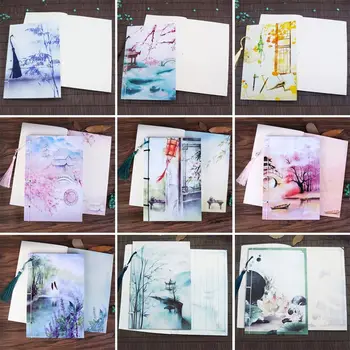 Блокнот в китайском стиле с проволочным переплетом, альбом для рисования, дневник ручной работы, винтажный оригинальный дневник с кисточками, записная книжка