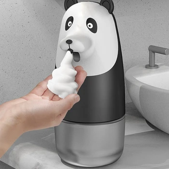 Автоматический дозатор пенящегося мыла LXAF, индукционная машина для мытья рук с изображением панды, зарядка от USB, Автоматическая пенящаяся ручная мойка