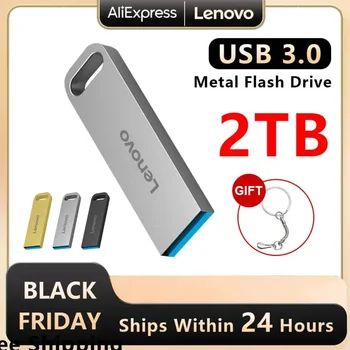 Lenovo USB 3.0 Pen Drive Водонепроницаемый Флешка 2 ТБ 1 ТБ Cle USB Флэш-Накопитель Высокоскоростной USB Memoria Компьютерные Аксессуары Для Ps4/ps5