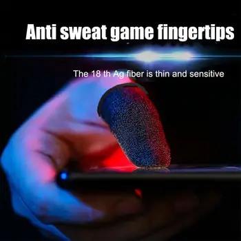 2шт Дышащих перчаток для пальцев игрового контроллера с защитой от пота, совместимых с Pubg Mobile