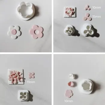 Мягкая керамика 3D Режущая матрица для сережек из полимерной глины, инкрустированные смолой Серьги из глины, кулон, ювелирные изделия, процесс тиснения, режущая матрица