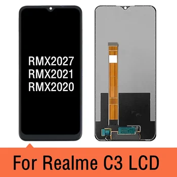 ЖК-дисплей Для OPPO Realme C3 ЖК-дисплей С Сенсорным экраном Digitizer Замена для Realme C3 RMX2027, RMX2020, RMX2021 LCD