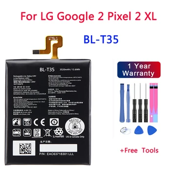 3,85 В BL-T35 Аккумулятор для Телефона LG Google 2 Pixel 2 XL Высококачественные Сменные Батареи Batteria 3520 мАч + Бесплатные инструменты