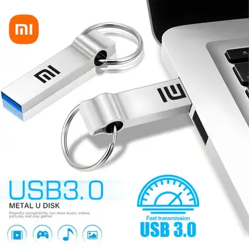 Xiaomi USB Флэш-Накопители 2 ТБ USB 3.0 Mini Pendrive Высокоскоростной Металлический Флеш-накопитель 1 ТБ Stick Портативный Накопитель Водонепроницаемый Memoria Storage