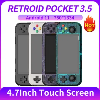 Новая Портативная консоль Retroidpocket 3 Plus 3 + 4,7 дюйма 4G + 128 ГБ Android 11 RP3 + Портативные Ретро-Игровые Консоли Player Box