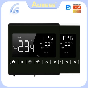 Aubess Tuya Smart Wifi Термостат AC85-240V Регулятор Температуры Водяного/Электрического Теплого Пола/Газового Котла Для Tuya Smart Life