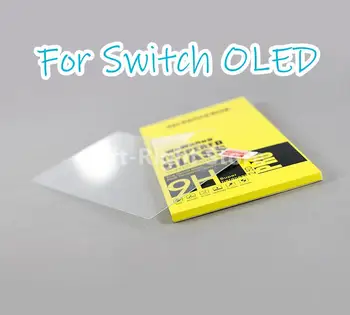 10ШТ Защитная пленка из закаленного стекла для Nintendo Switch OLED 9H, тонкая пленка с противоскользящим силиконом для NS OLED