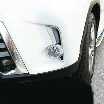 ABS Хромированная передняя противотуманная фара, украшение крышки противотуманной фары, подходит для Toyota Kluger Highlander 2018 2019 2020 Аксессуары