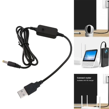 QC3.0 Кабель Преобразователя USB в Разъем 5 В-12 В Регулируемый Шнур Провода Прямая поставка