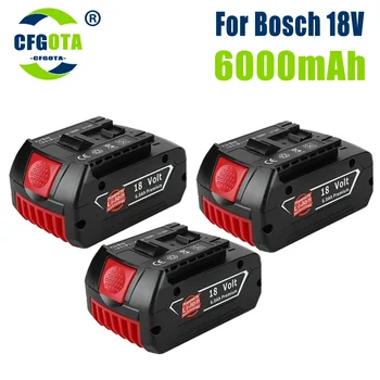 18V 6000mAh Перезаряжаемая литий-ионная Батарея Для Bosch 18v 6.0Ah Резервная Батарея Портативная Замена BAT609, BAT609G, BAT611