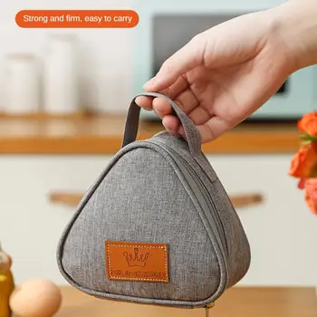 Треугольный изоляционный мешок из алюминиевой фольги, удобная коробка, сумки для еды, студенческая сумка для рисовых шариков, переносной ланч-бокс, сумка для ланча на открытом воздухе